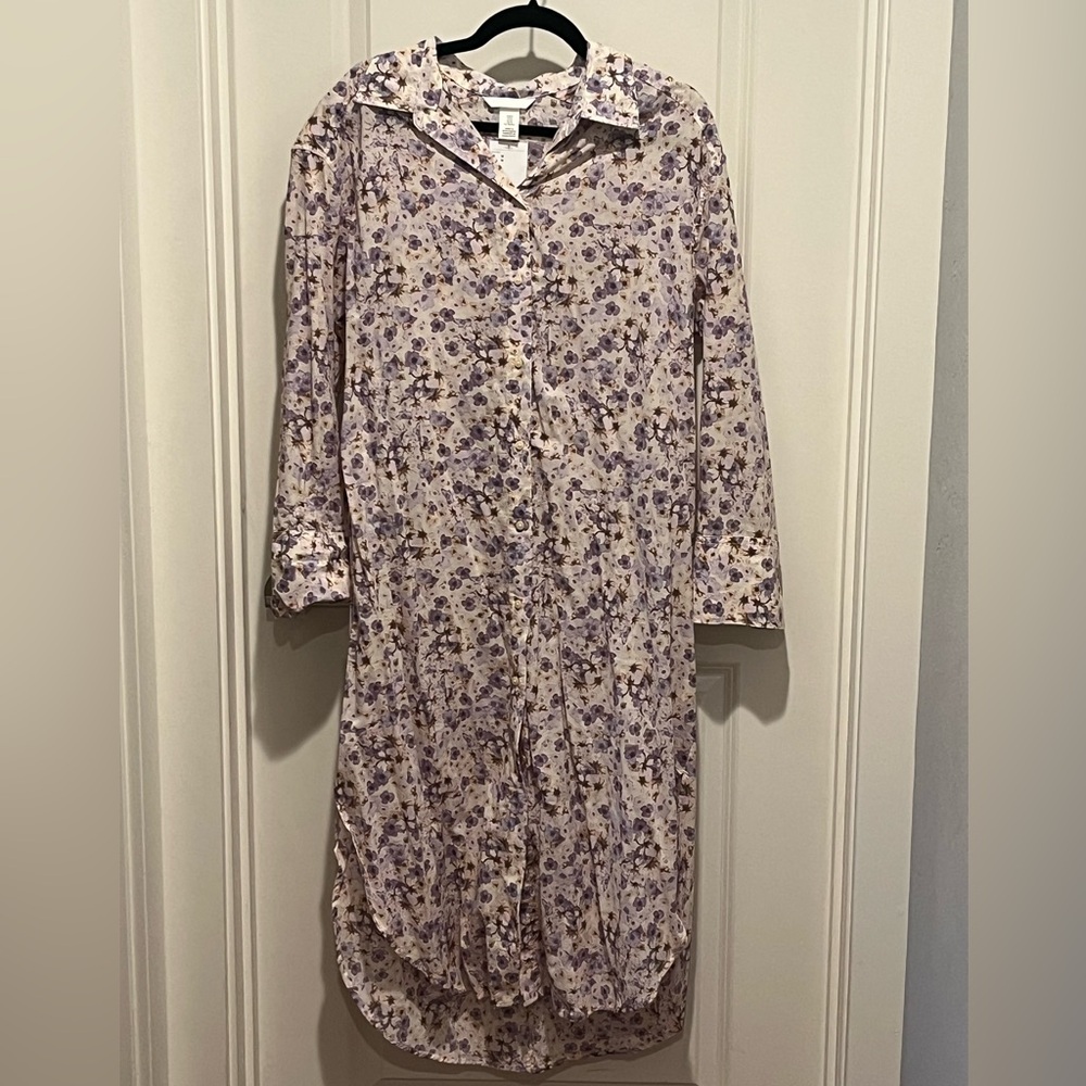 H&M Floral Maxi Dress - Purple and Cream